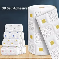 70cm*100/500/1000cm 3D Wall Sticker Stereo Ceiling Panel Roof Decor Foam Wallpaper Self-adhesive Waterproof Decoration
