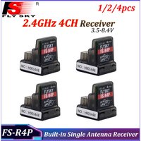 1/2/4PCS FLYSKY FS-R4P 4CH 2.4G Receiver Built-in Single Antenna 3.5-8.4V for RC Car Truck ANT Protocol Transmitter FS-G7P ST8
