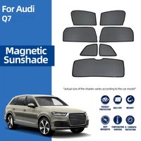 For Audi Q7 4M 2017-2024 Car Magnetic Sunshade Front Windshield Curtain Folding Rear Side Window Mesh Sun Shade Visor
