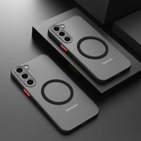 Luxury Matte Magnetic Translucent Case For Samsung Galaxy S26 S25 S24 S23 Ultra Plus S26 For Magsafe Wireless Charge Back Cover