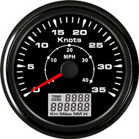 85mm 0-35Knots GPS Speedometers 0-40MPH Speed Odometers Trip Meters Cog with 8 Kinds Backlight Color for Boat Yacht Vessel