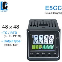 LCTC PID Temperature Controller Thermostat 220V TC/RTD Multi K/E/PT100 Input SSR Relay Output 2 Alarms 48*48 Panel E5CC
