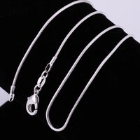 Fashion Hot Sell Snake 1MM Chain 925 Sterling silver Ladies` women Snake Necklaces Woman men Jewelry Gift Wholesale