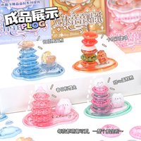 3D Crystal Stickers Cute Relief Stickers Fun Stacking Series Toys Exchange Stickers Office School Supplies Stationery Gifts