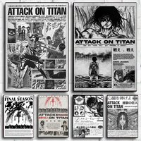 Anime A-Attack O-On Titan Poster Modern Aesthetic Wall Art Print Room Decoration Items for Bedroom Home Decor Gift