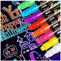 7/8/10mm Liquid Chalk Erasable LED Highlighter Fluorescent Marker Set for Blackboard Glass Window Painting Advertisement Chalk
