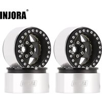 INJORA 143g Super Heavy Brass & Aluminum Deep Dish 1.9" Beadlock Wheel Rim for 1/10 RC Crawler SCX10 TRX4 VS4-10 Gen8 (W1958)