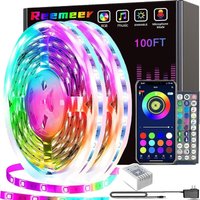 Smart LED Strip Lights 1m-20m Music Sync RGB 5V with App & Remote Control for Christmas Party Room Decoration Lighting