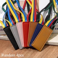 4pcs Pagination Mark Bookmark With Ribbons PU Leather Multi-color Book Reading Sorter Reading Bookmark Handcrated Corner Page Ma