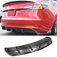 Carbon Fiber Spoiler Rear Diffuser Grouper Body Kit Modification Tesla for Tesla Model 3 2016-2023 Car Exterior Parts