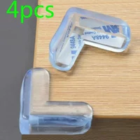 New 1/4 PCS Child Safety Transparent Silicone Protector Table Corner Protection Cover Children Anticoll Liquid Silicone Rubber