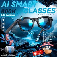 3600mAh Power Bank Smart Glasses 800W 4K HD Pixel 32GB Translation Bluetooth Music Ultra AI Smart Glasses with video camera 2026