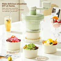 Mini Manual Ice Shaver No Electric DIY Ice Crusher Household Snow Cone Machine with Ice Bowl Tray Summer Kitchen Dessert Tools