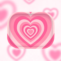 Pink Heart Aesthetic Premium Small Rolling Tray 7" x 5"