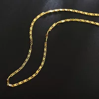 40-75cm 18k Gold/925 sterling silver Charm 2MM Flat Chain Necklaces for Women Men Luxury Fashion Party Wedding Jewelry