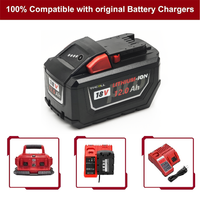 TPCELL 12AH/15AH For MILWAUKEE M18 Tabless 21700 18V Professional Battery Li-ion Replacement High Output