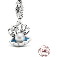 925 Sterling Silver Summer Charm Pearl Clam Pendant Fit Bracelet Diy For Women Elegant Fashion Jewelry Travel Gifts