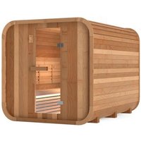 Outdoor upscale Sequoia cube sauna
