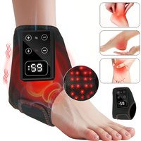Electric Ankle Foot Massager Vibration Heating Hot Compress Rechargeable Brace Joint Support Sprain Protection Relaxation