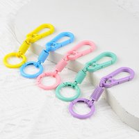 Portable Spring Keychain Climbing Hook Keychain Simple Strong Carabiner Shape Keychain Accessories Metal Keychain Accessories