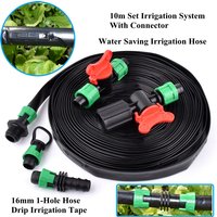 10m 16mm 1-Hole Drip Irrigation Set Irrigation System Hose Garden Water Pipe Joint Fruit Tree Vegetable Fertilization Irrigation