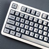 Metal Grey Keycap Cherry Profile 124 Keys PBT Material DYE Sublimation Keycaps For Silver Kit Mechanical Keyboard