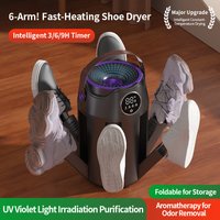 Schuhtrockner, intelligenter Timer, tragbar, zusammenklappbar, sechs Arme, Schuhtrockner, schnell trocknend, desodorierend, sterilisierend, Schuhwärme