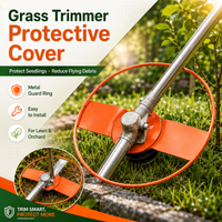 Grass Trimmer Cover, Seedling Protection Lid, Lawn Mower Blade Protector for Garden Orchard Edge Cutting Tool Accessories