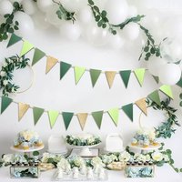 Golden onion paper triangle banner, birthday, wedding, party decoration, felt, colorful flag, festival scene decoration, banner