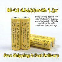 1.2V AA NiCad 400mAh Rechargeable Batteries for Solar Powered Garden Lights Lawn Lamp Ni-Cd AA Cell 1.2 Volt