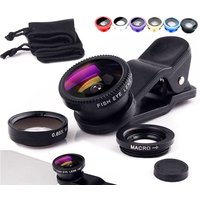 3in1 Phone Lens Fisheye 0.67x Wide Angle Zoom Lens Fish Eye Lenses Micro Camera Kits With Clip Lens On The Phone For Smartphone