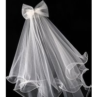 Girls Communion Veil with Comb 2 Tier Short Length Wedding Veil for Kids Dropship