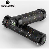 ROCKBROS MTB Bicycle Grips Waterproof Double Plug Handlebar Bicycle Handle Grip Ultralight Non-Slip Shockproof Grips Accessories