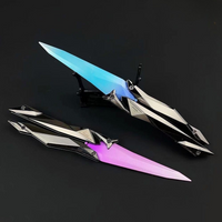 Tactical Shooter Foldable Butterfly Blade - 3D Engraved Collectible ABS Weapon, Portable Melee Gear for Cosplay/Gaming Accesso