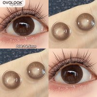 OVOLOOK-1 Pair Big Diameter Contact Lenses Fast Shipping Natural Colored Lenses for Eyes Beauty Pupils Comestic Eye Color Lenses