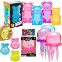 Needoh Jellyfish Octopus Decompression Toy Gummy Bear Rabbit Ultra Soft Non-toxic Relieve Emotional Stress Anxiety Fingertip Toy