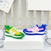 Creative 3D Simulation Mini Sports Shoes Silicone Keychain Car Key Bag Pendants Trinket Decoration Men Women Keyring Gift