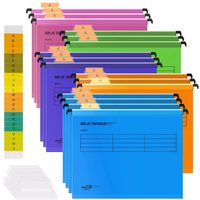 A4 Quick Labor Folder PVC Suspended Type A4 Suspension Files with Hook Color Random Hanging File Folders Home Organization