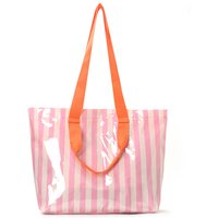 Color Block Design Tote Colorful Reusable Shopping Bag Waterproof Tote Bag Waterproof Striped Tote Bag For Shopping Work Daily