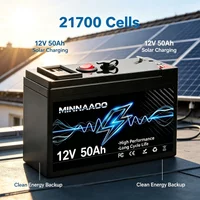 12V 50Ah Lithium-Eisenphosphat-Batteriepacks mit integriertem 100A BMS für Wohnmobile/Transporter/Trolling-Motoren/Golfwagen/Camping/UL