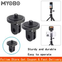MYOBO For Insta360 X5 Mount Adapter - Aluminum Universal 1/4Inch Tripod Adapter for DJI OSMO GoPro Sjcam Action Camera Accessory