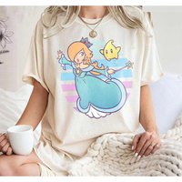 2026 Summer Cute Rosalina Luma Shirt Striped Portrait T-Shirt 2026 Summer New Men Women Retro Cotton Oversized T-shirt Y2K