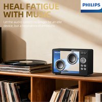 Philips TAS2600 Home Desktop Smart Transparent Speaker Wireless Bluetooth Bedhead Alarm Clock 1800mAh W/ Atmosphere Color Light