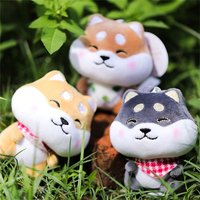 Exquisite Scarf Shiba Keyring Creative Stuffed Doll Backpack Pendant Cartoon Design Plush Puppy Keychain