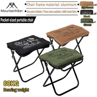 MOUNTAINHIKER Portable Folding Camping Chair - Compact Folding Design, 80kg Load Capacity, Suitable for Outdoors, Fishing