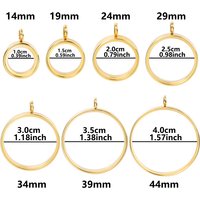 1Pc 10-40mm Round Memory Picture Relicario Coin Holder Colgantes Stainless Steel Ashes Glass Urn Floating Locket Pendant Jewelry