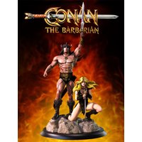 1/24 Scale Resin Figure Assembled Model Kit Barbarian Warrior and Beauty Hobby Micro Miniatures Statue Unassembled & Unpainted