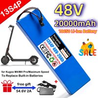 New 48V 20Ah 1000W Lithium-ion Battery 13S4P Li-ion Battery Pack Built-in BMS for CitycocoKugoo M4/M4ProBMS Electric Scooter