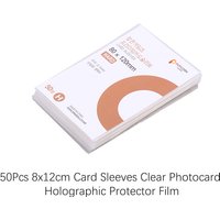 50Pcs Korea Card Sleeves Clear Acid Free-No CPP Hard 80x120mm Photocard Holographic Protector Film Album Binder