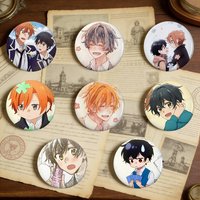 Sasaki And Miyano Badges Peripheral Lapel Pins Tinplate Round Brooch For Shoulder Bag Accessories Souvenir Gifts